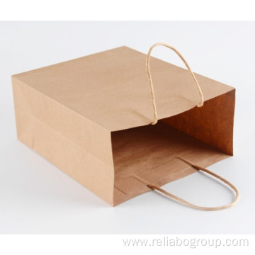 Customized take away food brown tote bag
